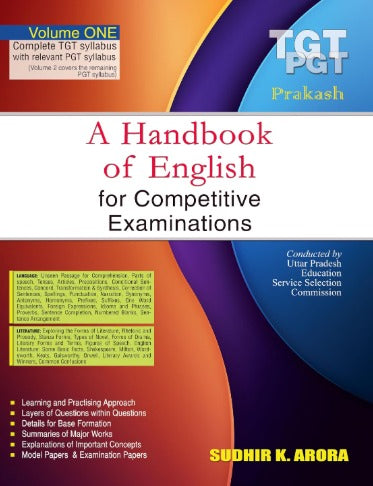 Prakash UPESSC TGT PGT A Handbook of English for Competitive Exams Volume 1 By Sudhir K Arora