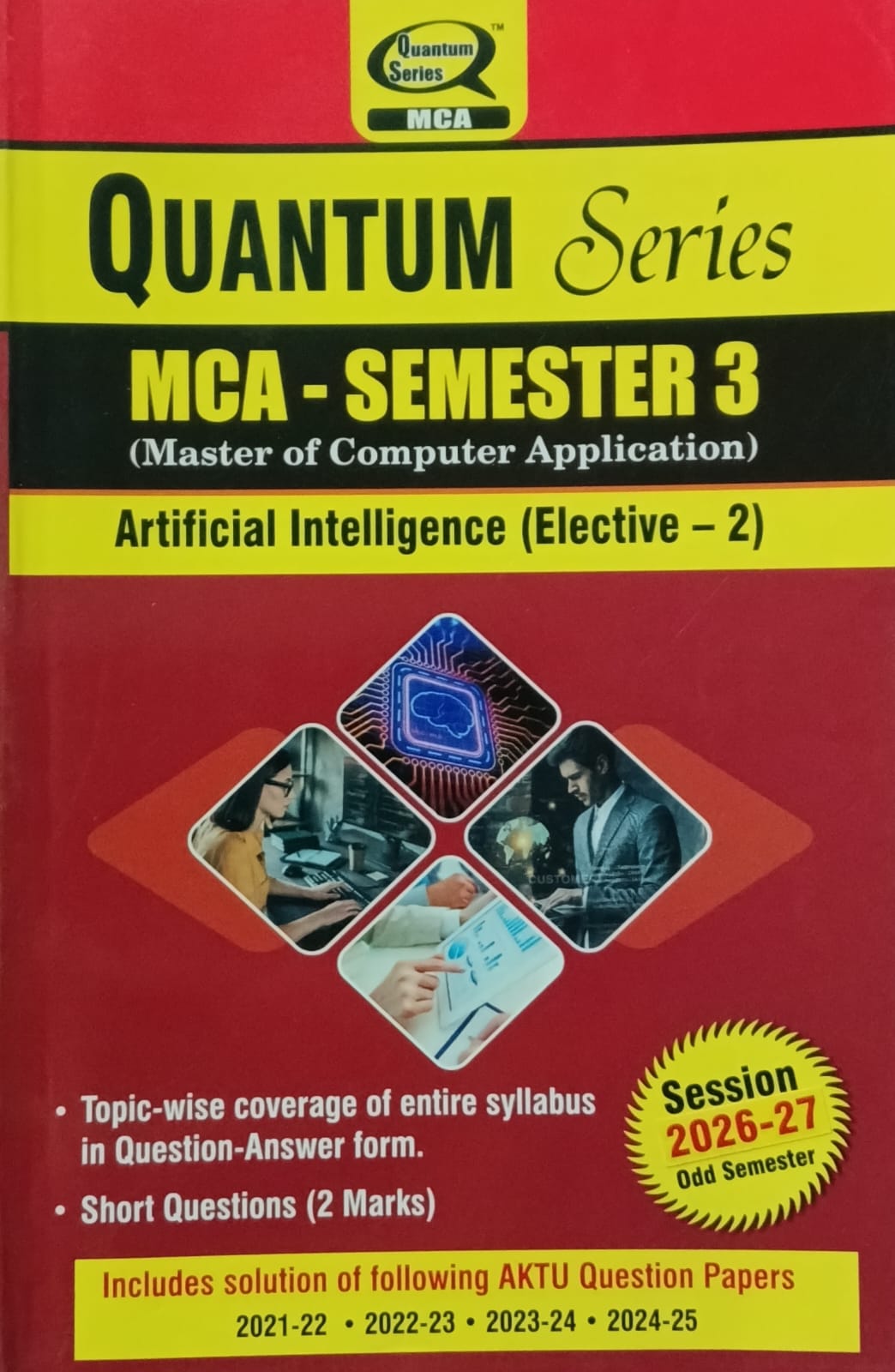 Quantum Series AKTU MCA Semester 3 Artificial Intelligence Elective-2 BMC021 Session 2026-2027