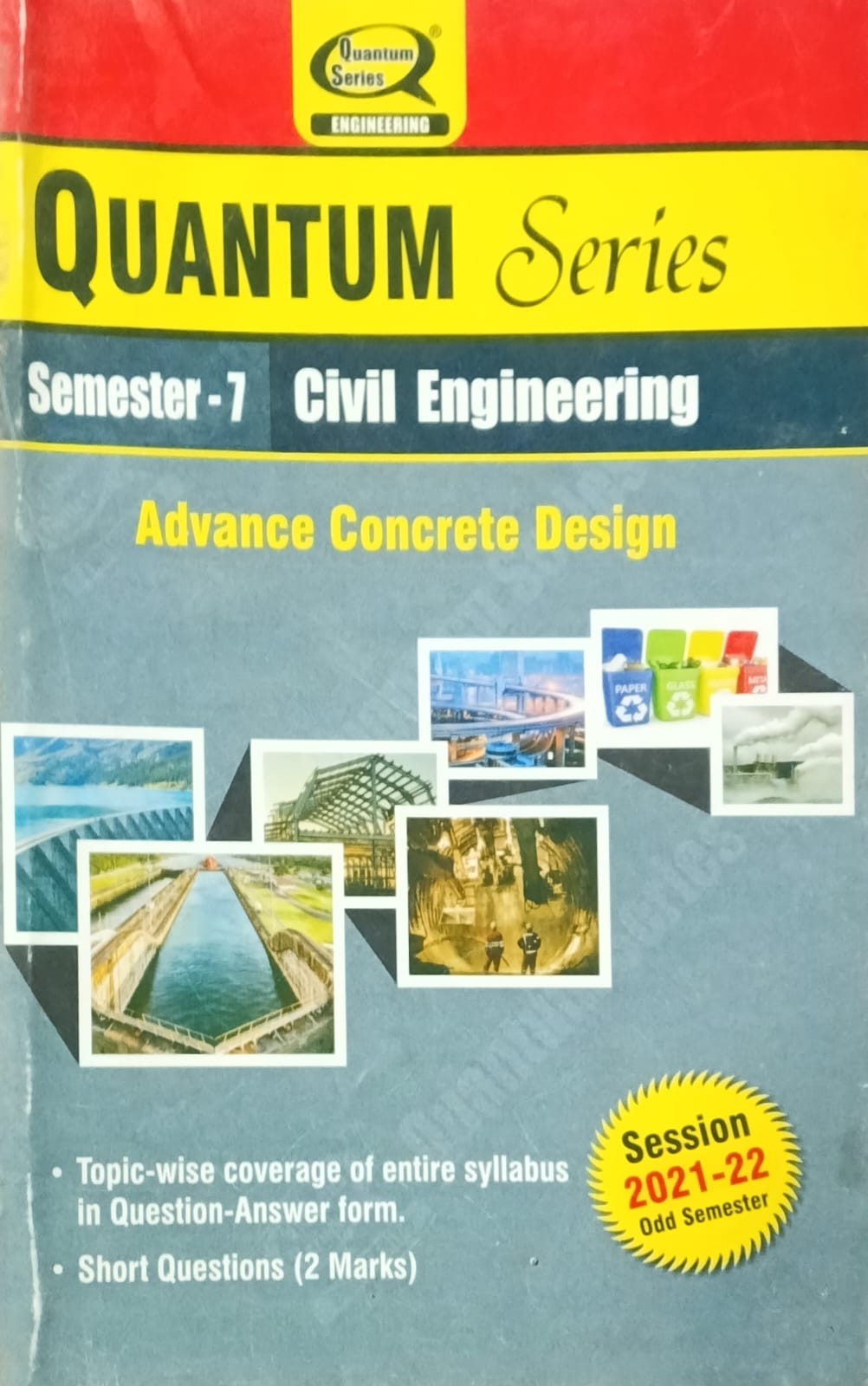 Quantum Series Advance Concrete Design KCE073 AKTU BTech Semester 7 Session 2021-2022 Civil Engineering
