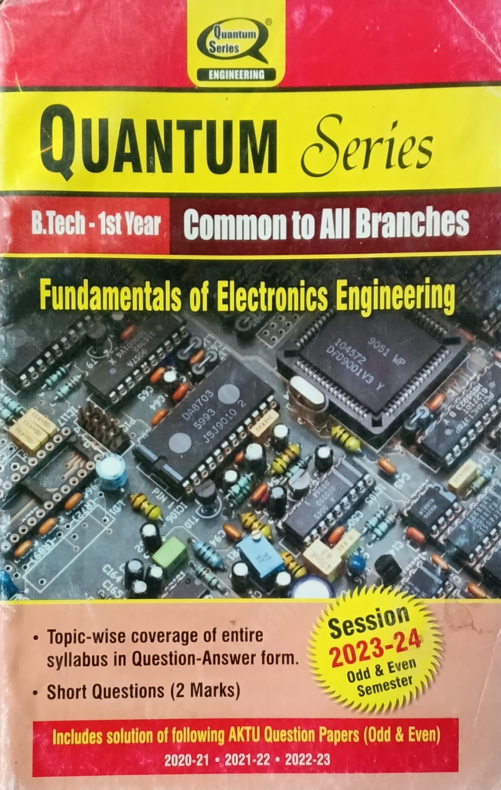 Quantum Series BTech 1st Year Fundamentals of Electronics Engineering BEC101/BEC201 Common to All Branches Session 2023-2024