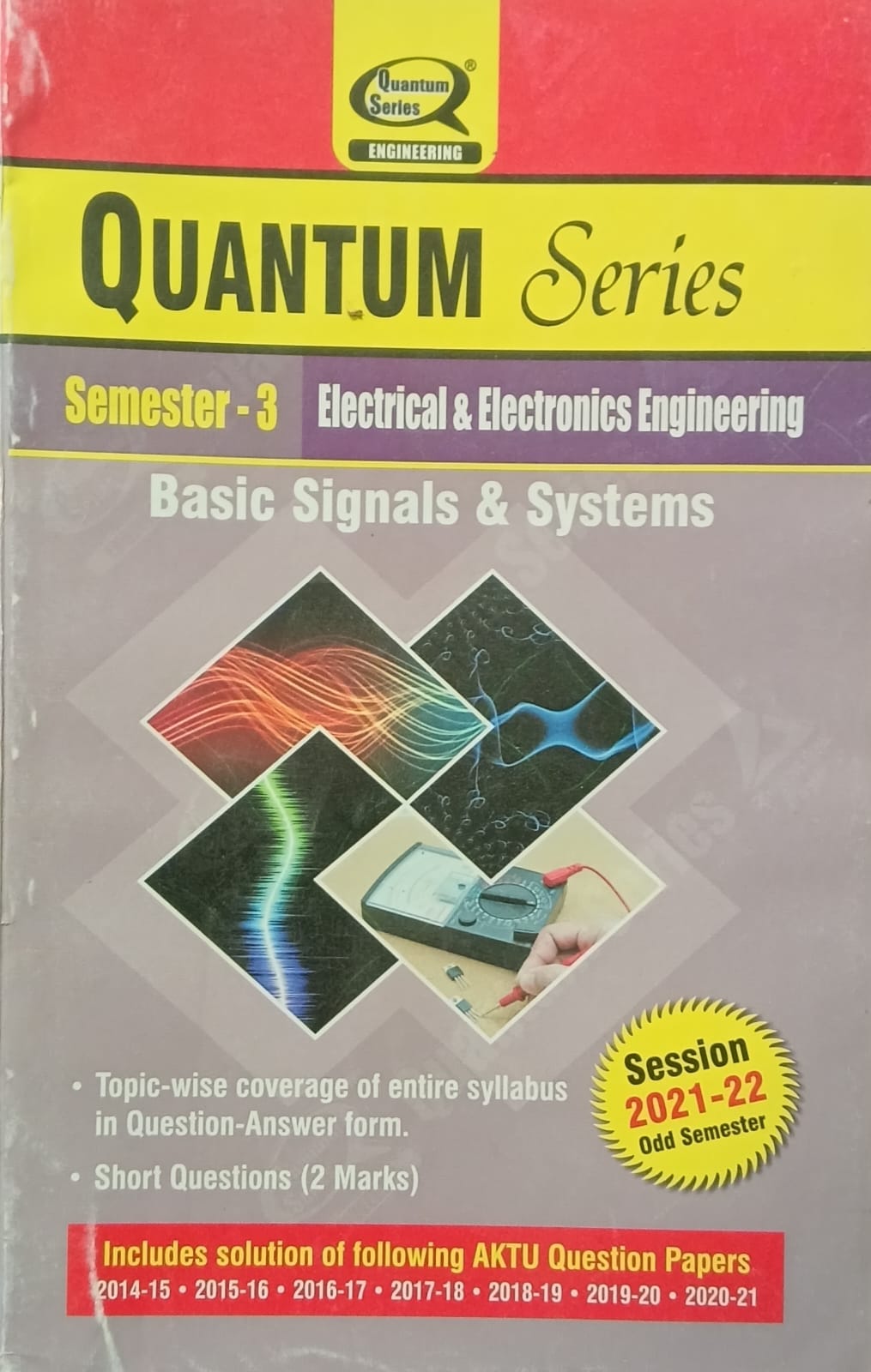 Quantum Series Basic Signals and Systems KEE303 AKTU B.Tech Semester 3 Electrical and Electronics Session 2021-2022