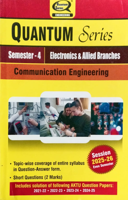 Quantum Series Communication Engineering BEC401 AKTU B.Tech Semester 4 Electronics and Allied Branches Session 2025-2026