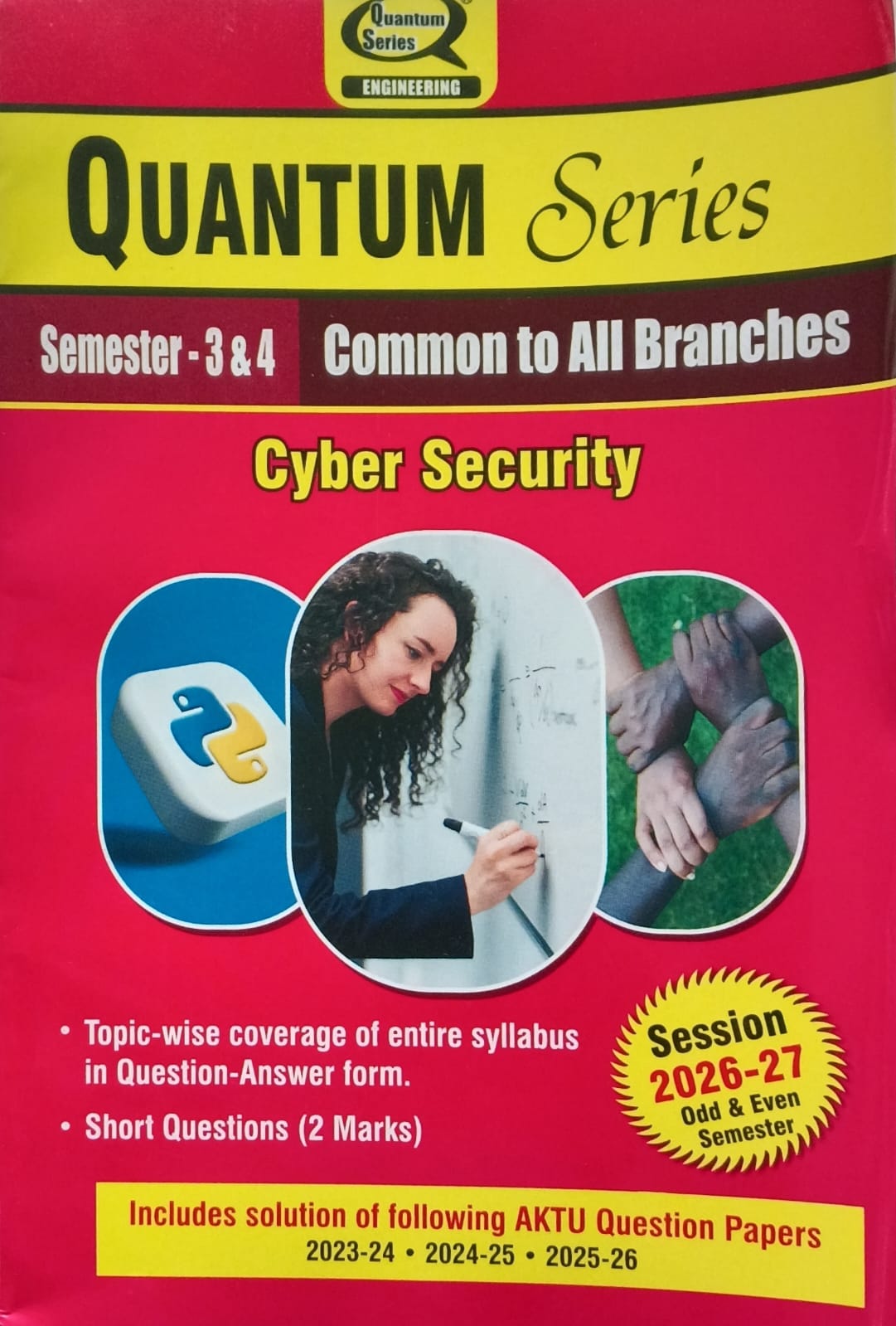 Quantum Series Cyber Security BCC301/BCC401 AKTU B.Tech Semester 3 and 4 Common to All Branches Session 2026-2027