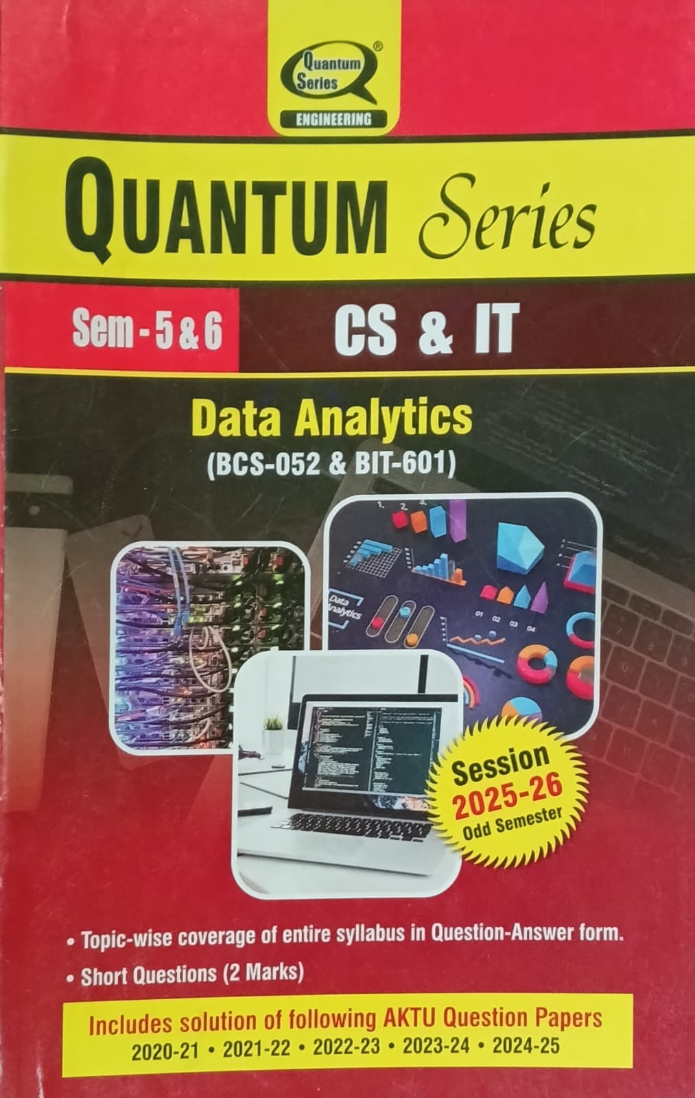 Quantum Series Data Analytics BCS052 and BIT601 AKTU B.Tech Semester 5 and 6 CS and IT Session 2025-2026