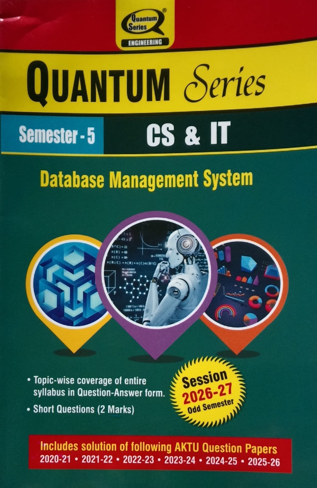 Quantum Series Database Management System BCS501 AKTU B.Tech Semester 5 CS and IT Session 2026-2027