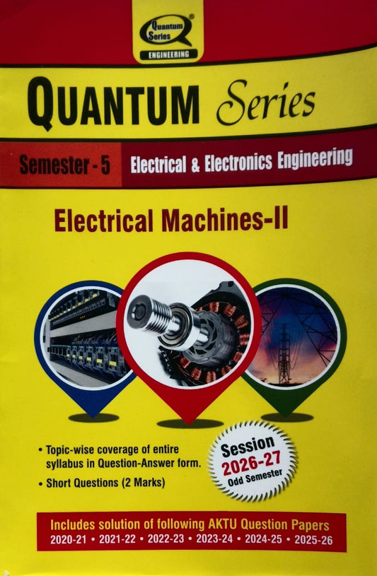 Quantum Series Electrical Machines-II BEE503 AKTU B.Tech Semester 5 Electrical and Electronics Engineering Session 2026-2027