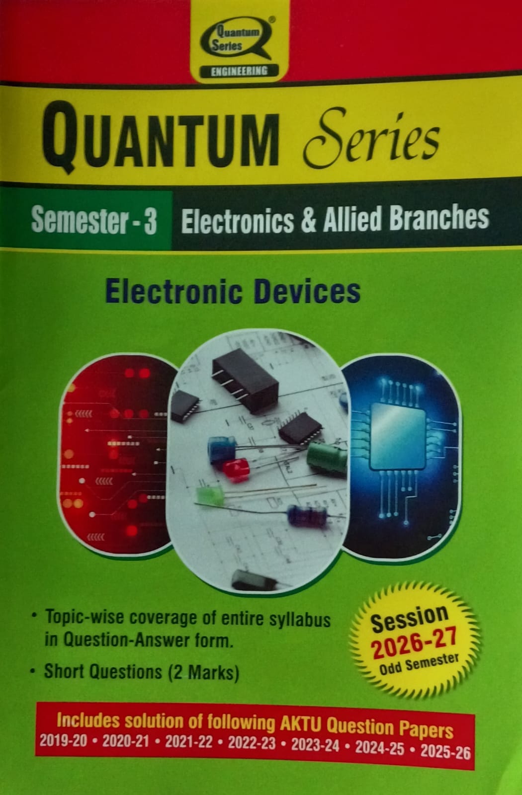 Quantum Series Electronic Devices BEC301 AKTU B.Tech Semester 3 Electronics and Allied Branches Session 2026-2027