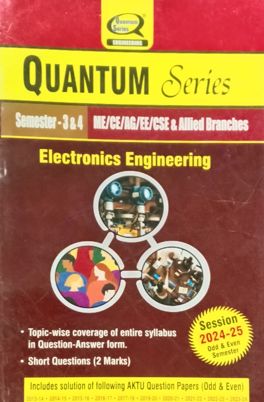 Quantum Series Electronics Engineering BOE309/BOE409 AKTU B.Tech Semester 3 ME/CE/AG/EE/CSE and Allied Branches Session 2024-2025