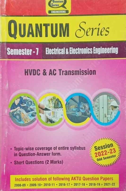 Quantum Series HVDC and AC Transmission KEE072 AKTU BTech Semester 7 Electrical and Electronics Engineering Session 2022-2023