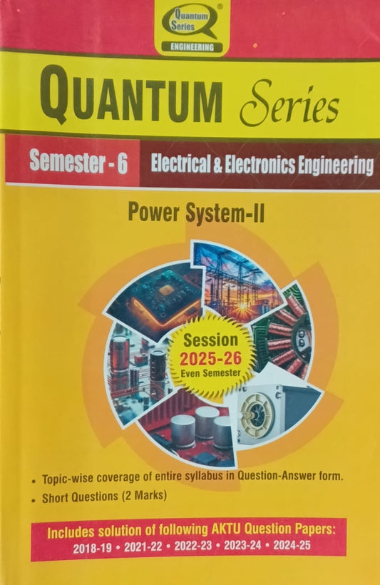 Quantum Series Power System-II BEE601 AKTU B.Tech Semester 6 Electrical and Electronics Engineering Session 2025-2026