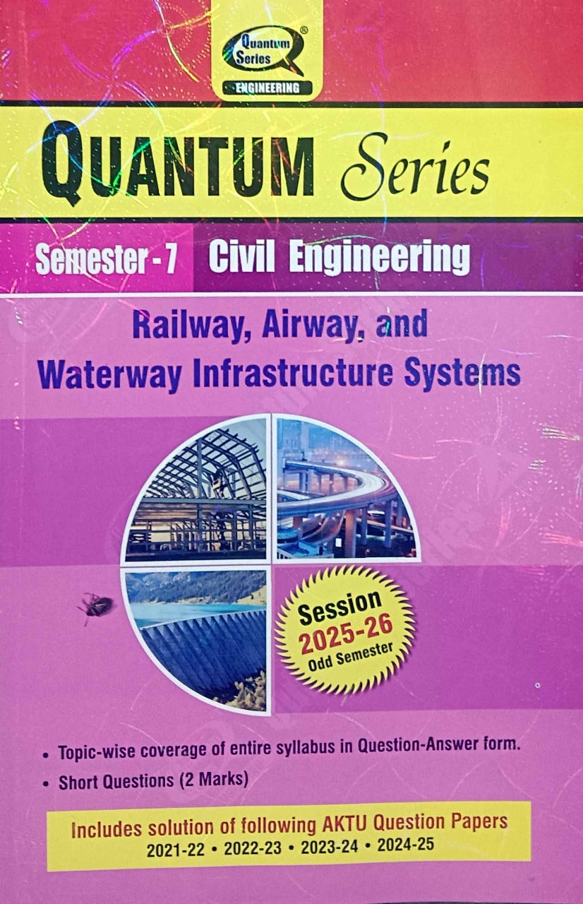 Quantum Series Railway Airway and Waterway Infrastructure Systems 2026 BCE070 AKTU B.Tech Semester 7 Session 2025-2026 Civil Engineering