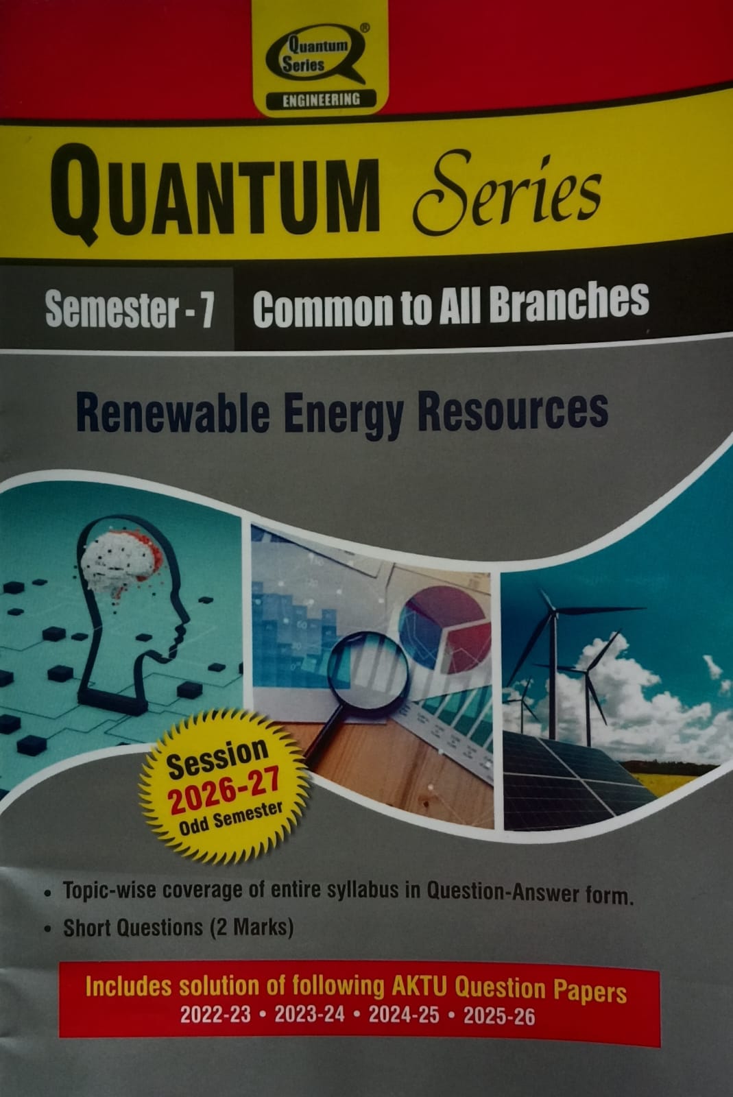 Quantum Series Renewable Energy Resources BOE074 AKTU B.Tech Semester 7 Common to All Branches Session 2026-2027