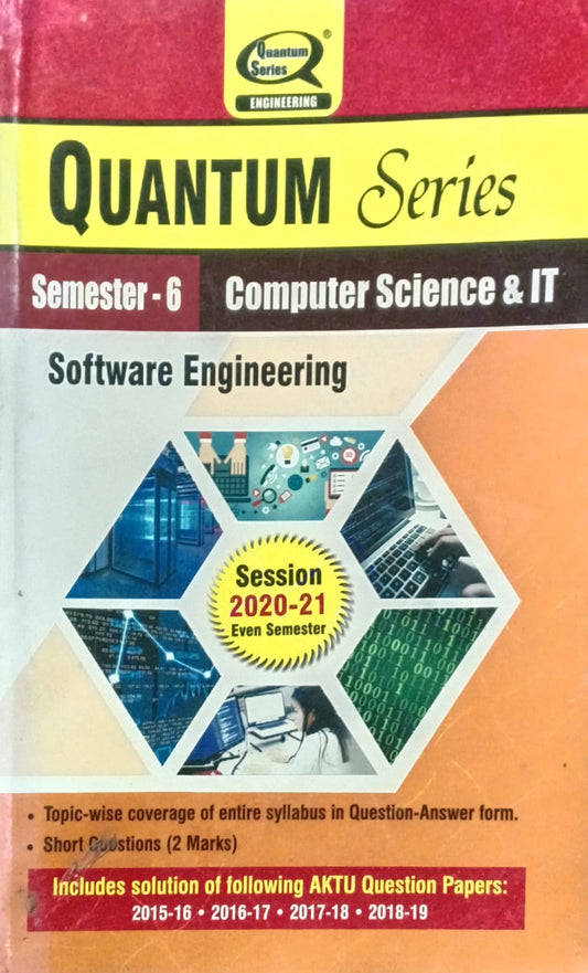 Quantum Series Software Engineering KCS601 AKTU BTech Semester 6 Session 2020-2021 Computer Science and IT