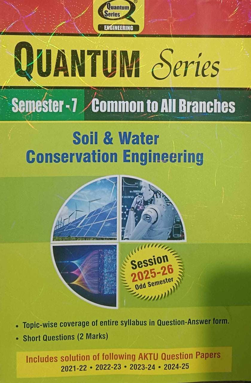 Quantum Series Soil and Water Conservation Engineering 2026 KOE078 AKTU B.Tech Semester 7 Session 2025-2026 Common to All Branches