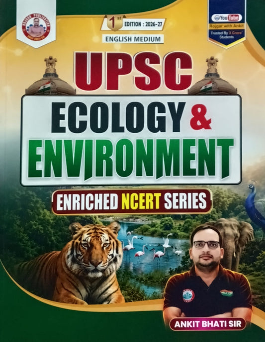 RWA Ankit Bhati Sir UPSC Ecology and Environment Enriched NCERT Series English Medium 1st Edition 2026-2027