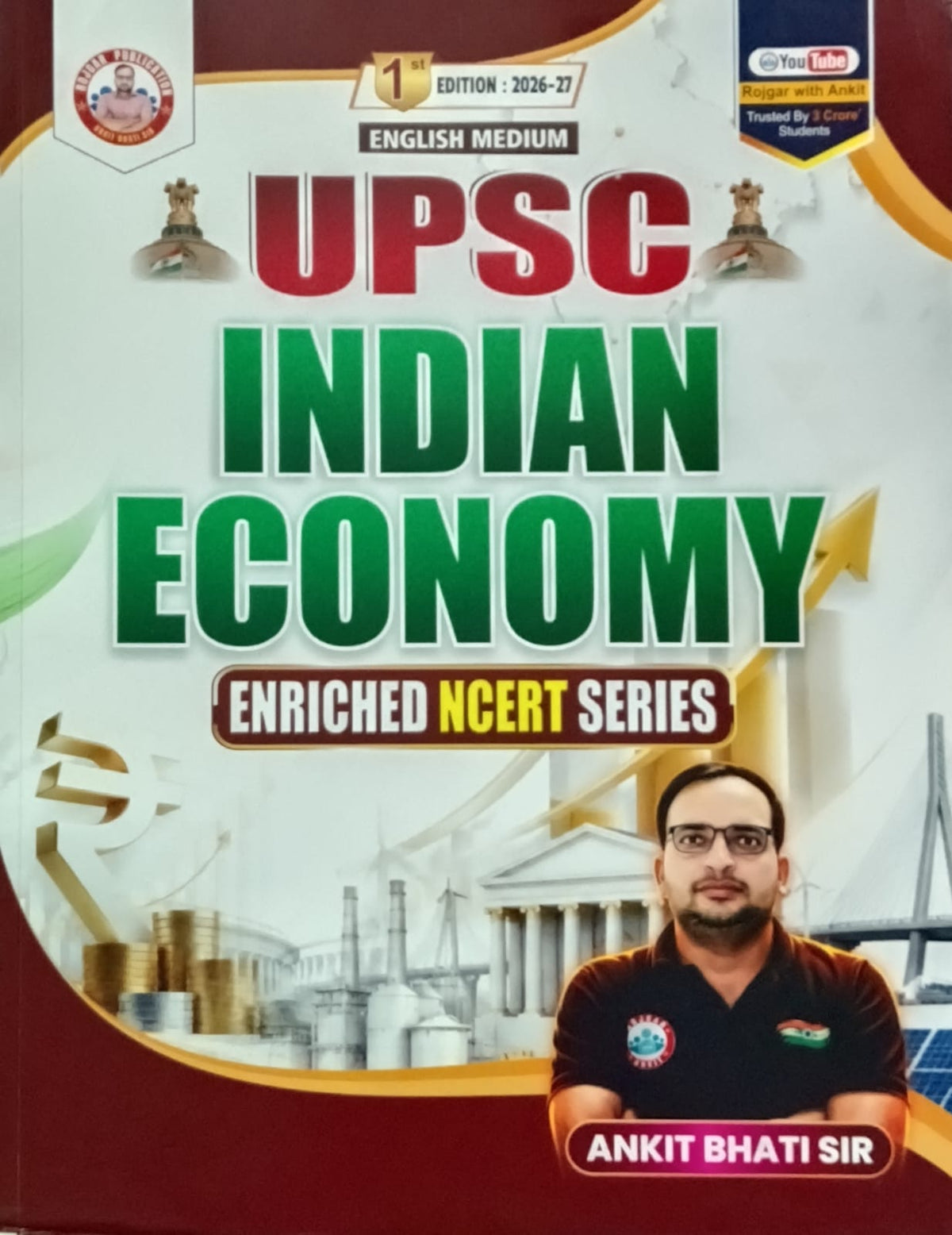 RWA Ankit Bhati Sir UPSC Indian Economy Enriched NCERT Series English Medium 1st Edition 2026-2027