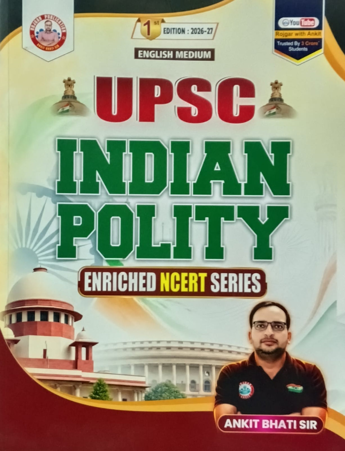 RWA Ankit Bhati Sir UPSC Indian Polity Enriched NCERT Series English Medium 1st Edition 2026-2027