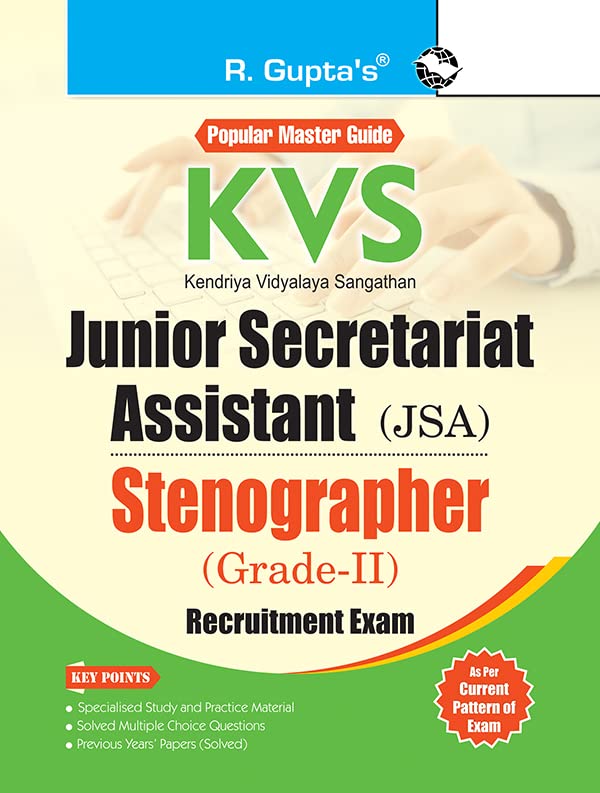 R Gupta KVS Junior Secretariat Assistant JSA Stenographer Grade II Recruitment Exam Guide English Medium 
