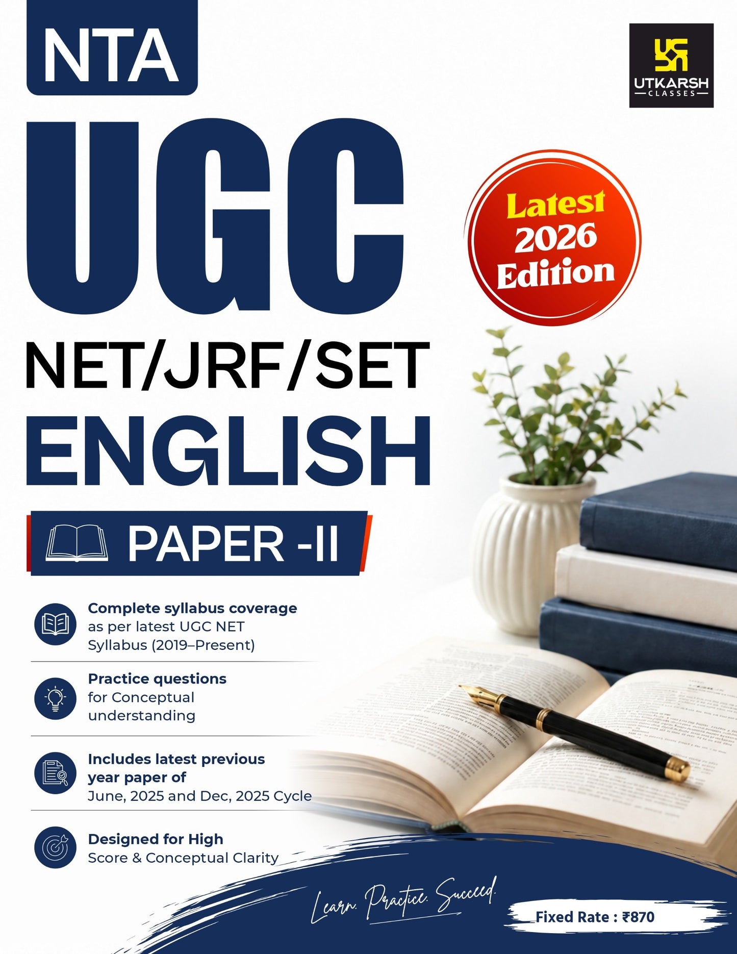 Utkarsh NTA UGC NET JRF SET Paper 2 English Latest 2026 Edition