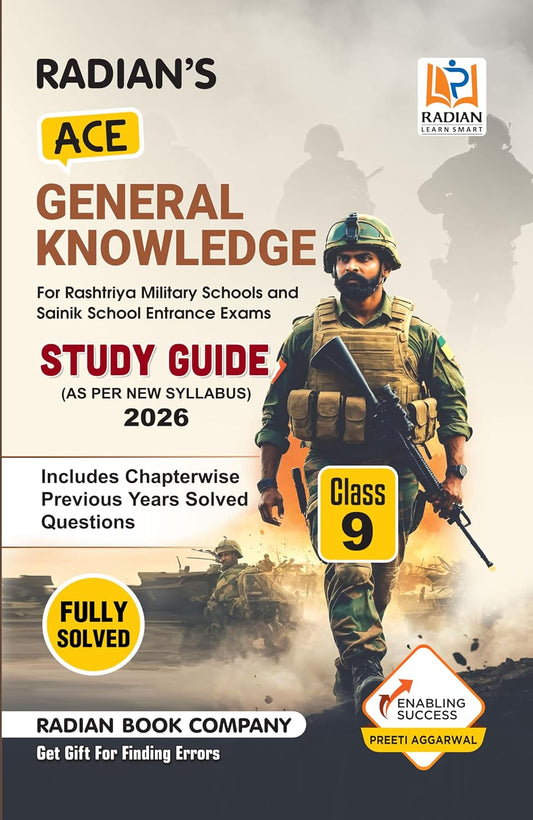 Radian Ace General Knowledge Book for Class 9 Useful for JNV Sainik School AISSEE RMS Olympiad and Other Entrance and Competitive Exams in English 