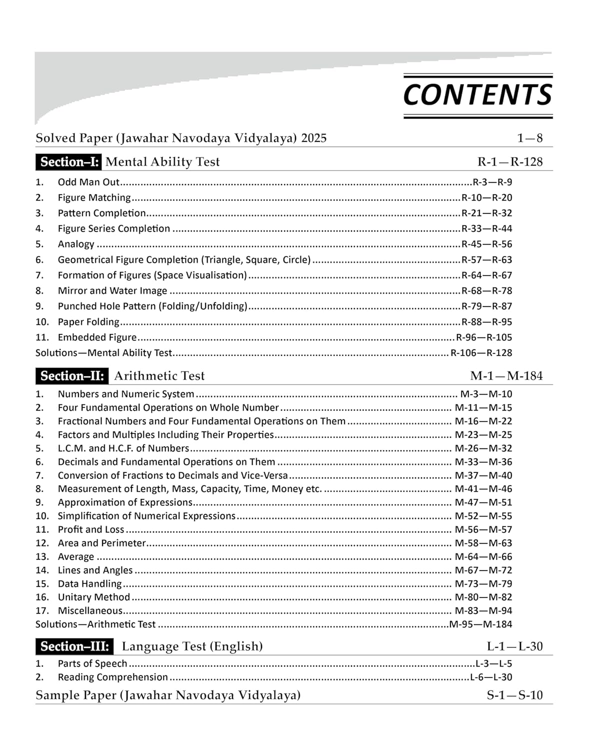 Radian Jawahar Navodaya Vidyalaya JNV 2026 Guide book for Class 6 with Solved Paper for JNV Entrance Exam 2026 English Medium
