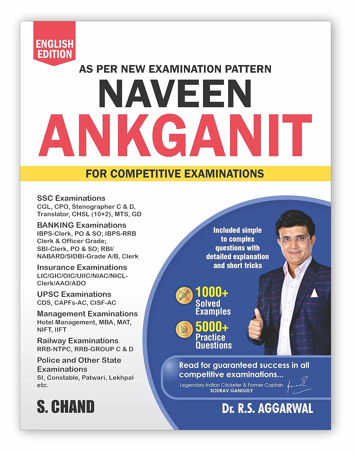  S Chand Naveen Ankganit For Competitive Examinations and 1000+ Solved Examples PYQ with 5000+ Practice Questions In English Edition By Dr R S Aggarwal