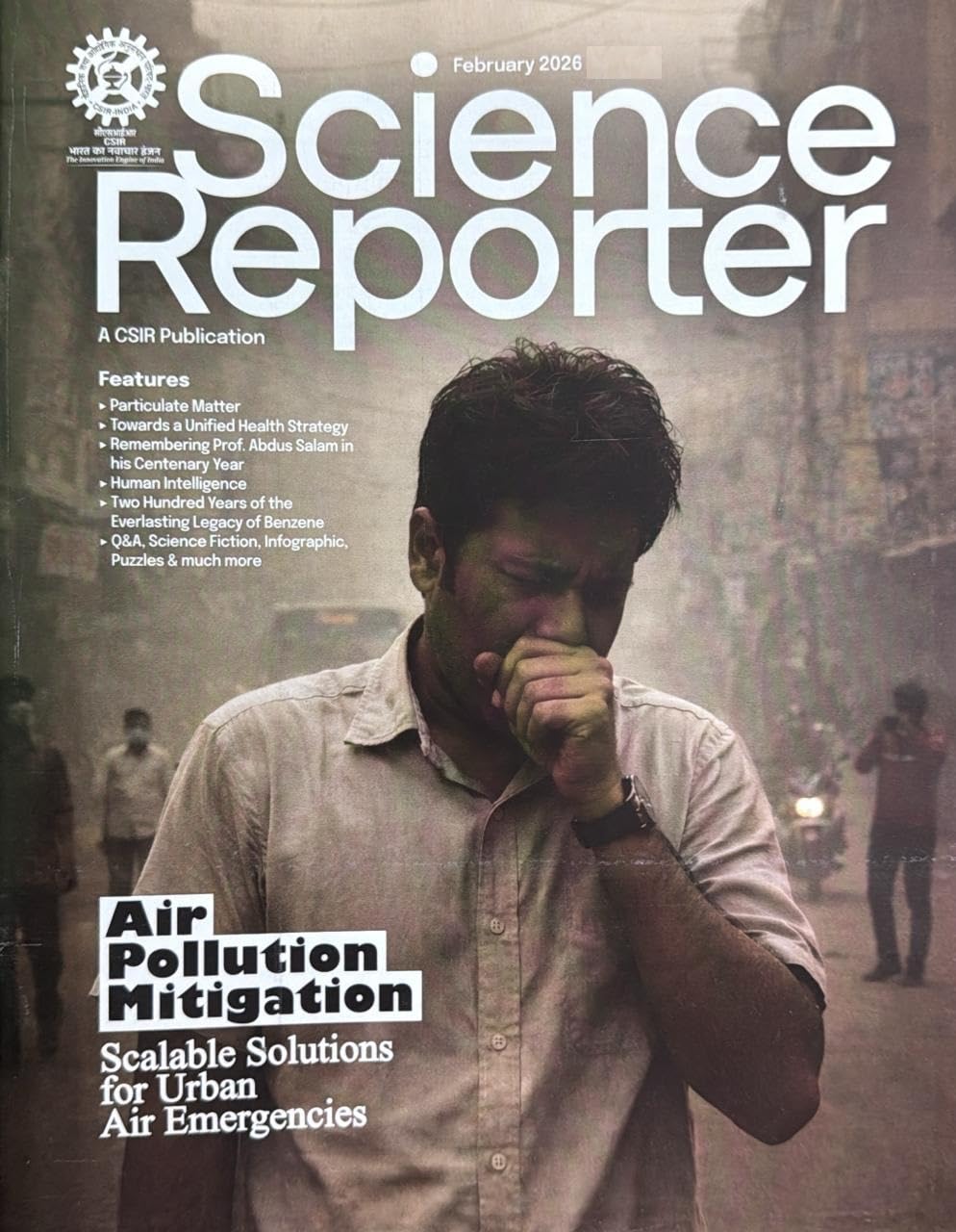 Science Reporter February 2026 English Monthly Magazine Air Pollution Mitigation