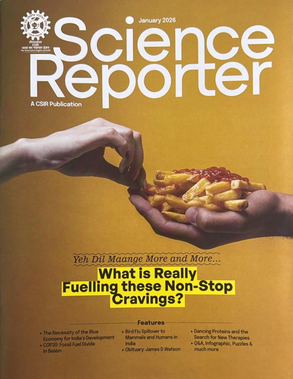 Science Reporter January 2026 English Monthly Magazine What is Really Fuelling these Non-Stop Cravings?