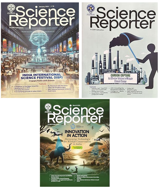 Science Reporter January February March 2024 English Monthly Magazines Combo Set Of Three