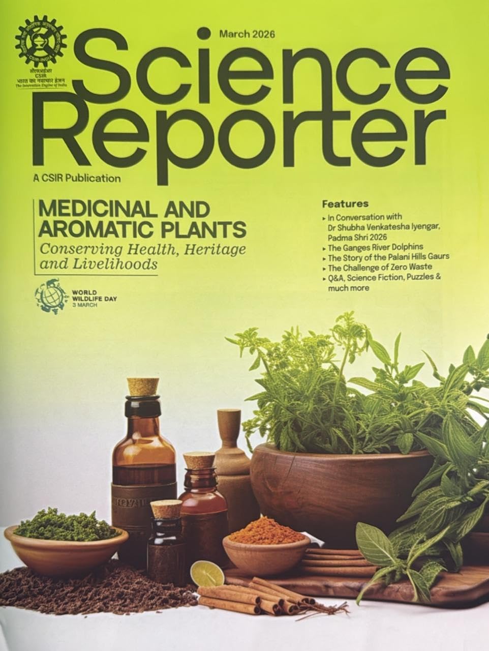 Science Reporter March 2026 English Monthly Magazine Medicinal and Aromatic Plants