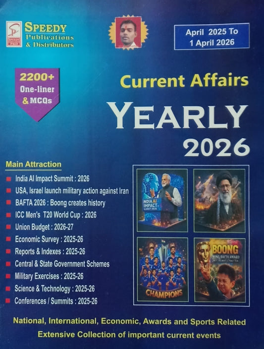 Speedy Current Affairs Yearly April 2026 English Monthly Magazine April 2025 to 1 April 2026