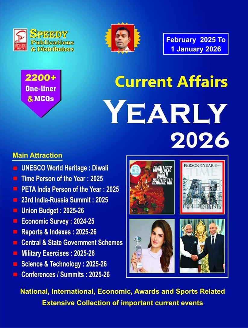 Speedy Current Affairs Yearly January 2026 English Monthly Magazine ...