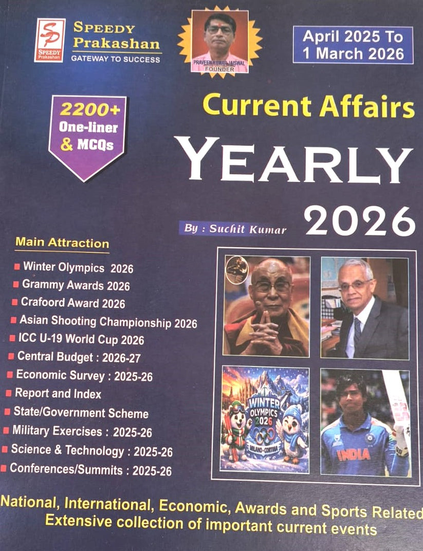 Speedy Current Affairs Yearly March 2026 English Monthly Magazine Apri ...