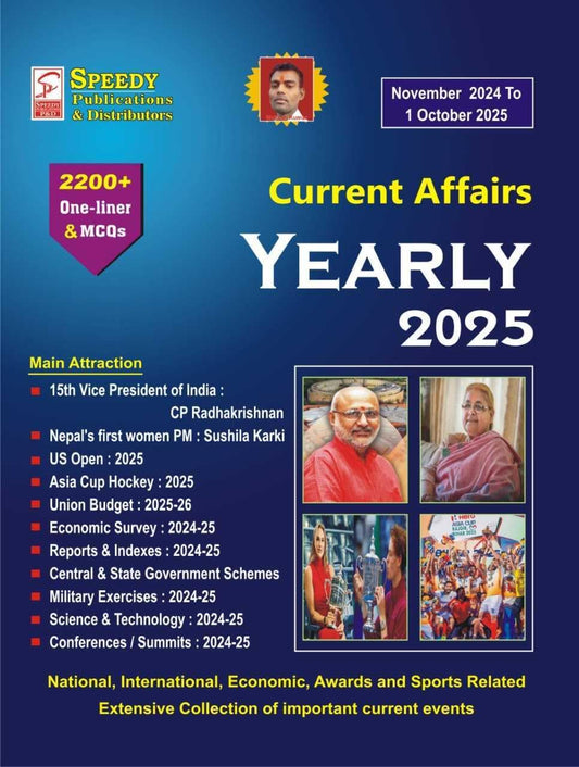 Speedy Current Affairs Yearly October 2025 English Monthly Magazine November 2024 to 1 October 2025