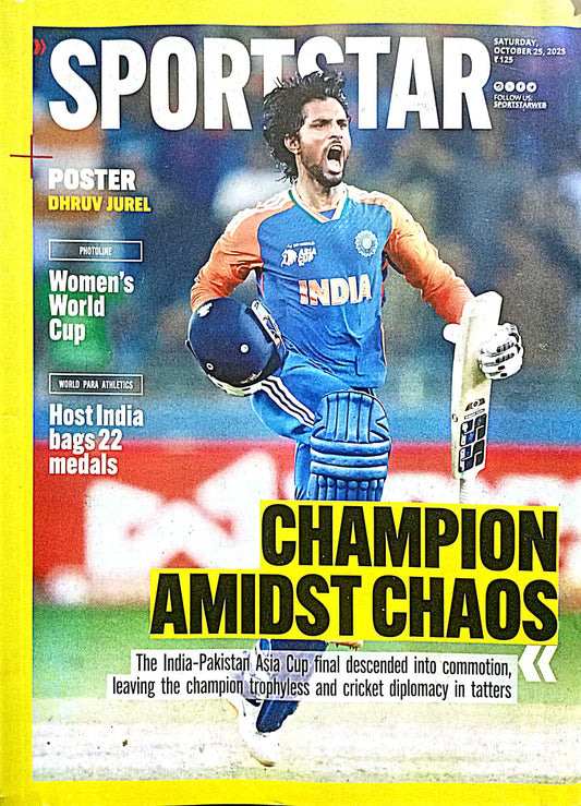Sportstar 25 October 2025 English Monthly Magazine Champion Amidst Chaos