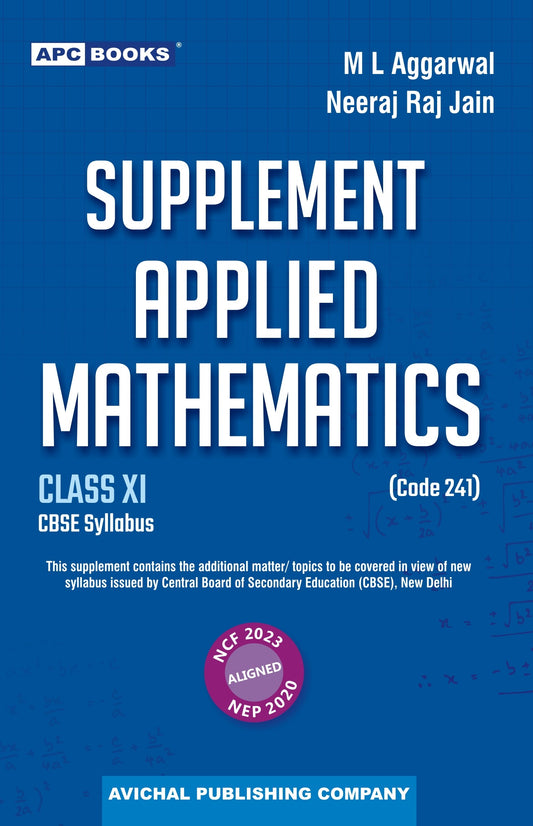 APC Supplement Applied Mathematics Class 11 CBSE Board English Medium With Free Khatu Shyam Sticker