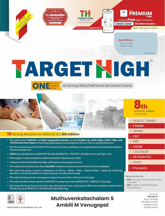 Target High NORCET Exam One Nation One Book For Nursing Officer and Staff Nurse 8th Edition 