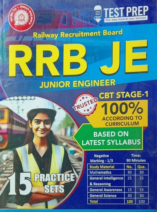 Test Prep RRB Junior Engineer JE CBT Stage-1 Exam 15 Practice Sets English Medium