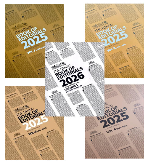 The Hindu Book Of Editorials 2025 Volume-1 to Volume-4 and 2026 Volume-1 Combo Set of 5 Books 