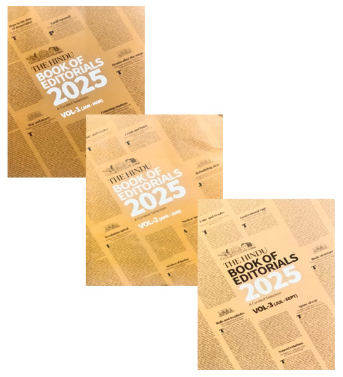 The Hindu Book Of Editorials 2025 Volume 1 Volume 2 Volume 3 January 2025 to September 2025 Combo Set of 3 Books A Curated Selection