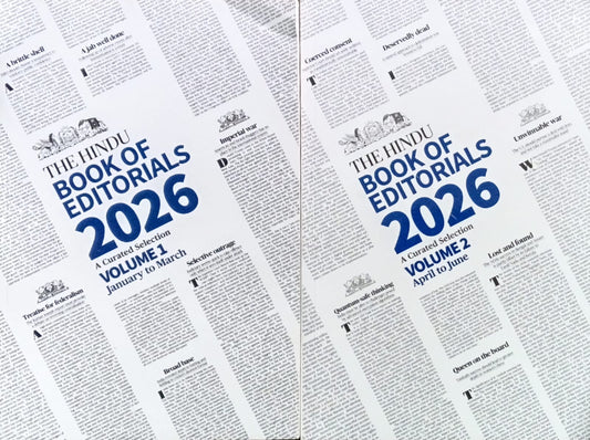 The Hindu Book Of Editorials 2026 Volume 1 and Volume 2 January 2026 to June 2026 Combo Set of 2 Books