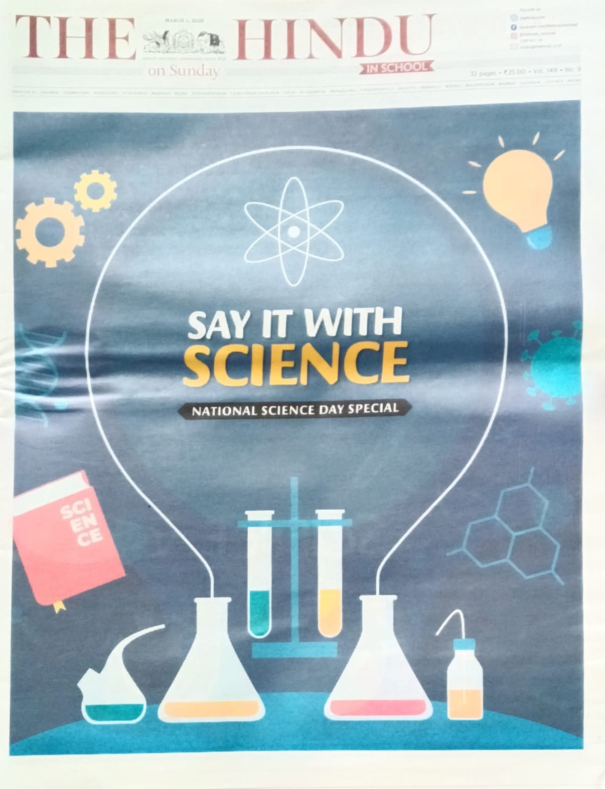 The Hindu In School Paper March 2026 Volume 149 Say It With Science ...