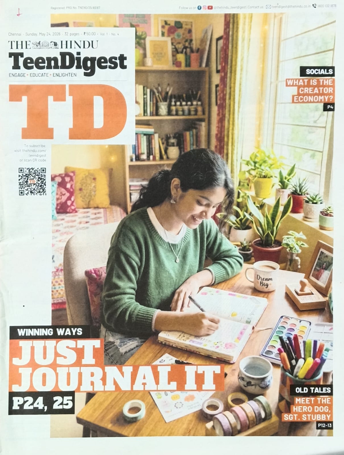 The Hindu Teen Digest Paper 24 May 2026 Vol-1 No4 Just Journal It