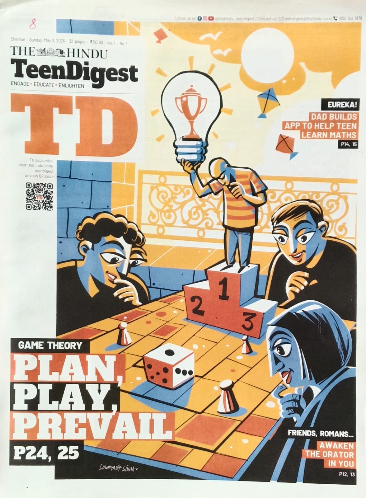The Hindu Teen Digest Paper 3 May 2026 Vol-1 No1 Plan Play Prevail