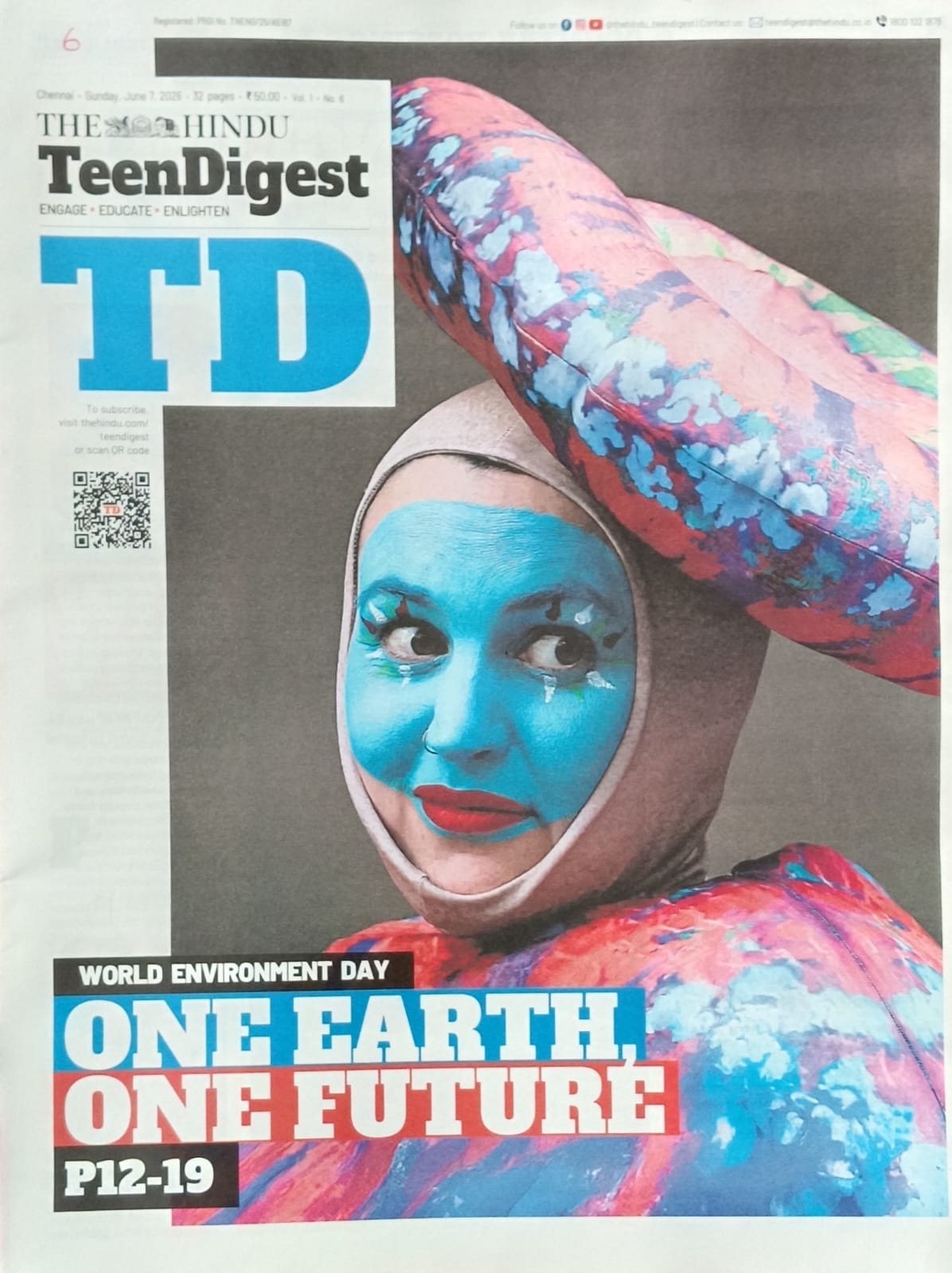 The Hindu Teen Digest Paper 7 June 2026 Vol-1 No6 One Earth One Future