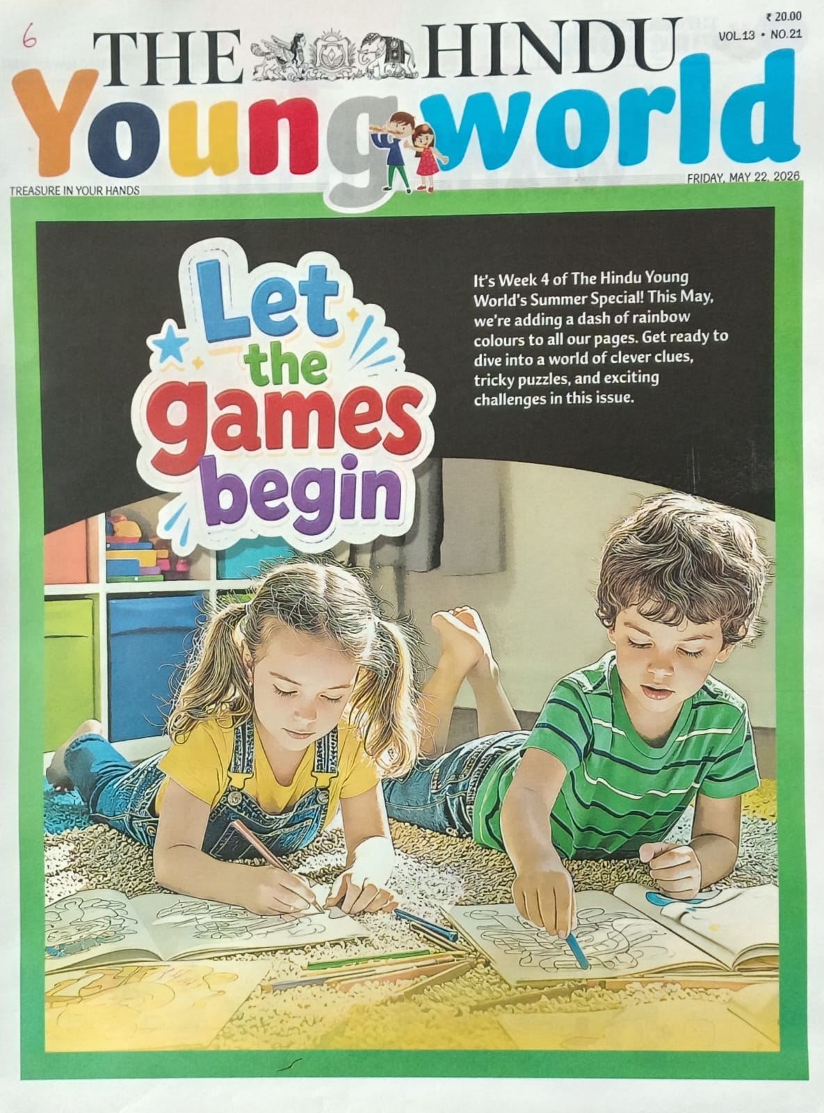 The Hindu Young World Paper 22 May 2026 Vol-13 No21 Let the games begin