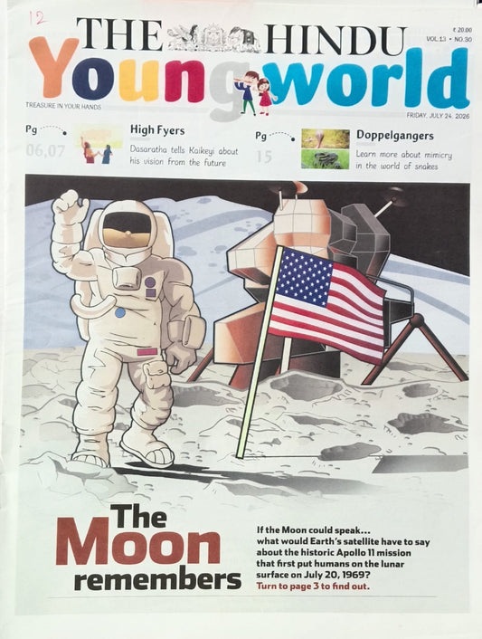 The Hindu Young World Paper 24 July 2026 Vol-13 No30 The Moon Remembers