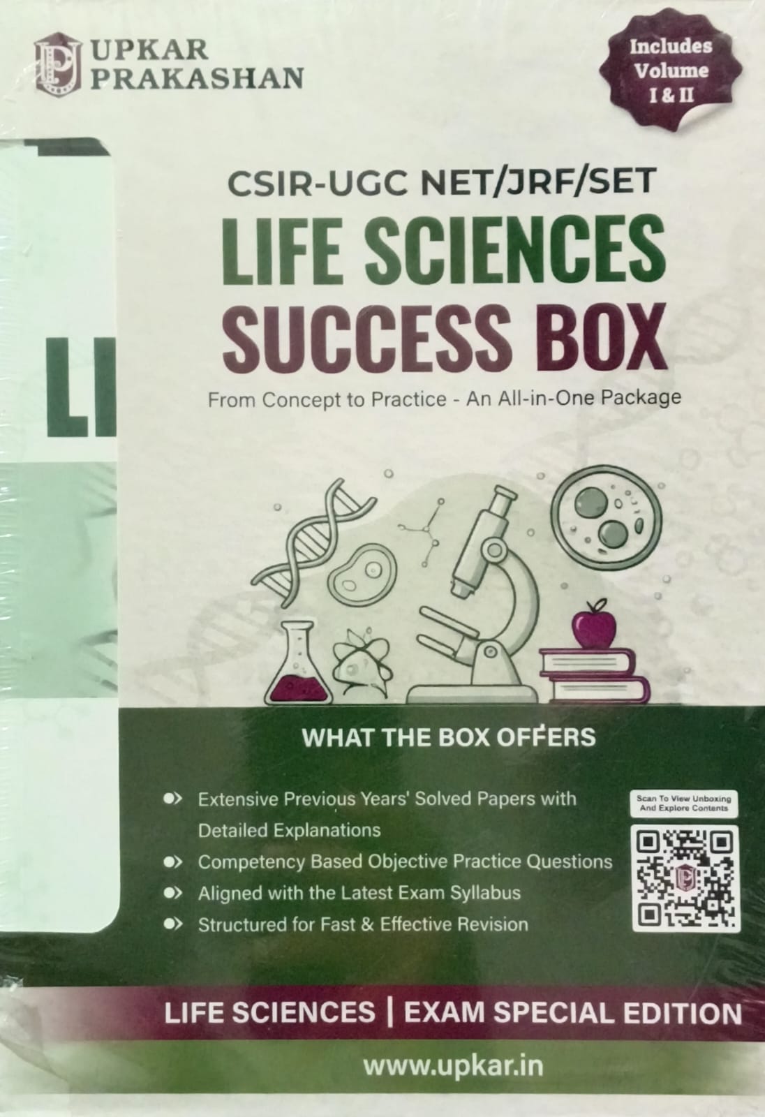 Upkar CSIR UGC-NET JRF SET 2026-2027 Life Sciences Success Box Volume 1 and 2 Includes English Medium Code-3107
