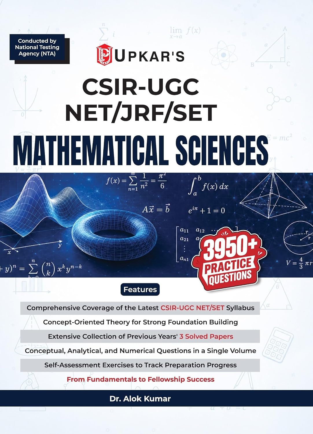 Upkar CSIR UGC-NET JRF SET 2026-2027 Mathematical Sciences Book 3950+ Practice Questions By Dr Alok Kumar