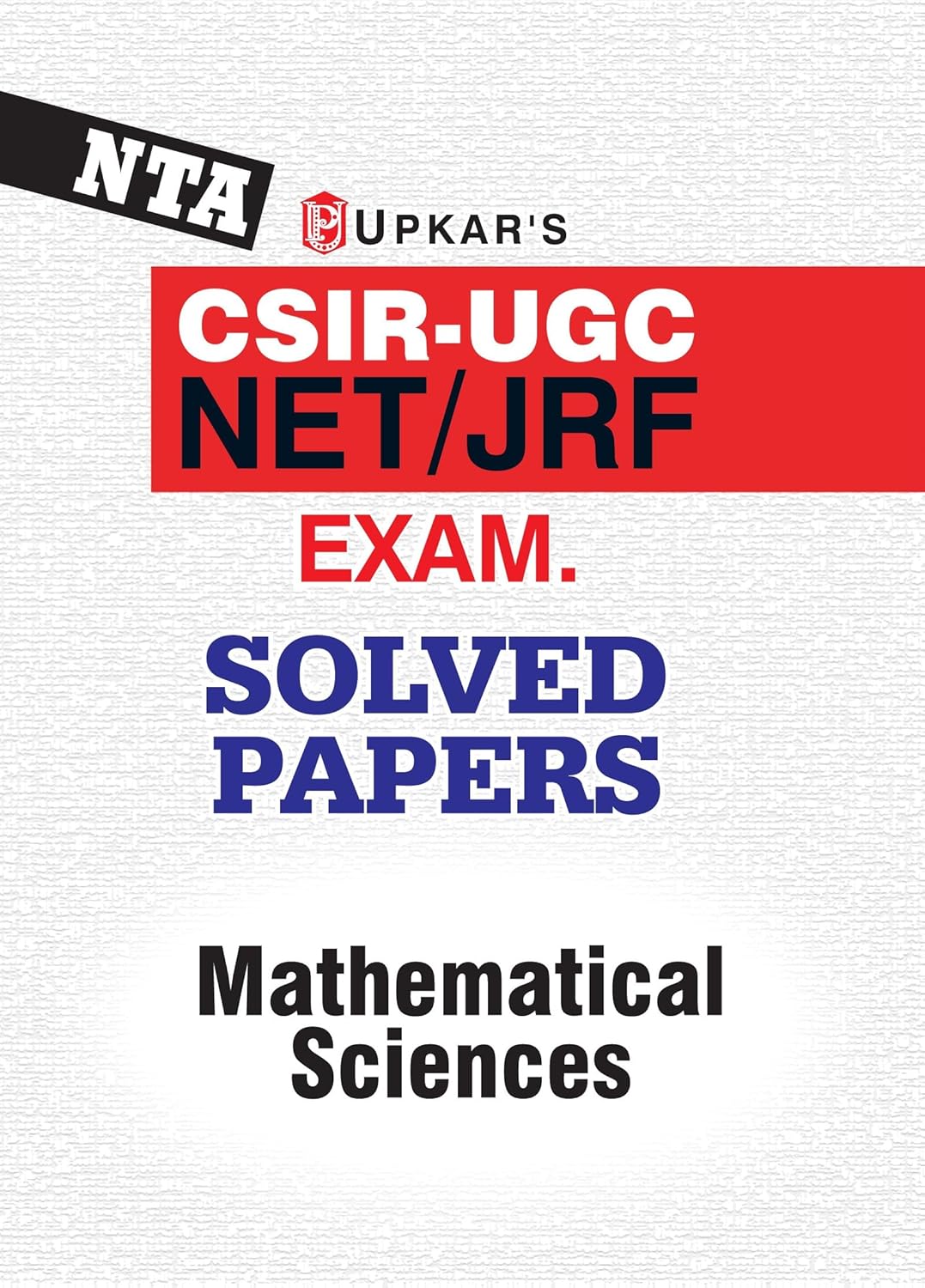Upkar NTA CSIR UGC NET JRF 2025 2026 Exam Mathematical Sciences Solved Papers English Medium